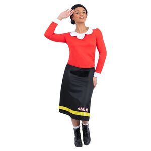 Popeye Womens/Ladies Olive Oyl Costume / Red/Black